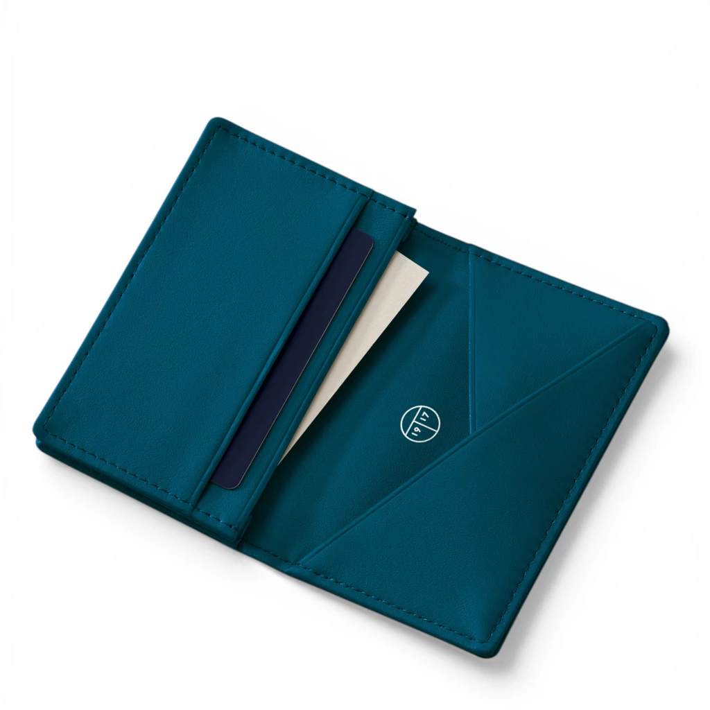 Business Card Caddy Petrol Green