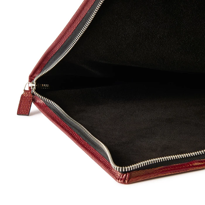 Leather Laptop Sleeve – Garnet Red