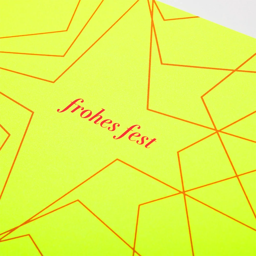 Christmas card neon christmas  star