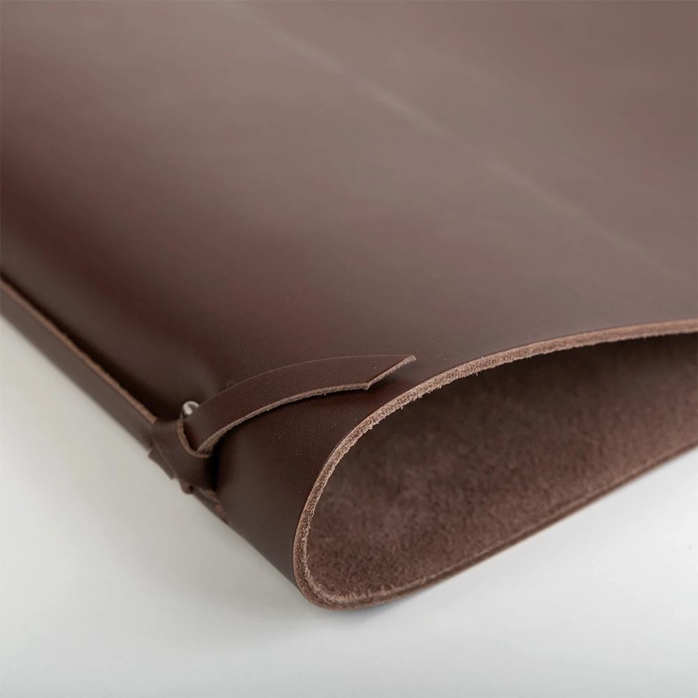 Ring Binder, A4, 4-ring mechanism, leather, dark brown