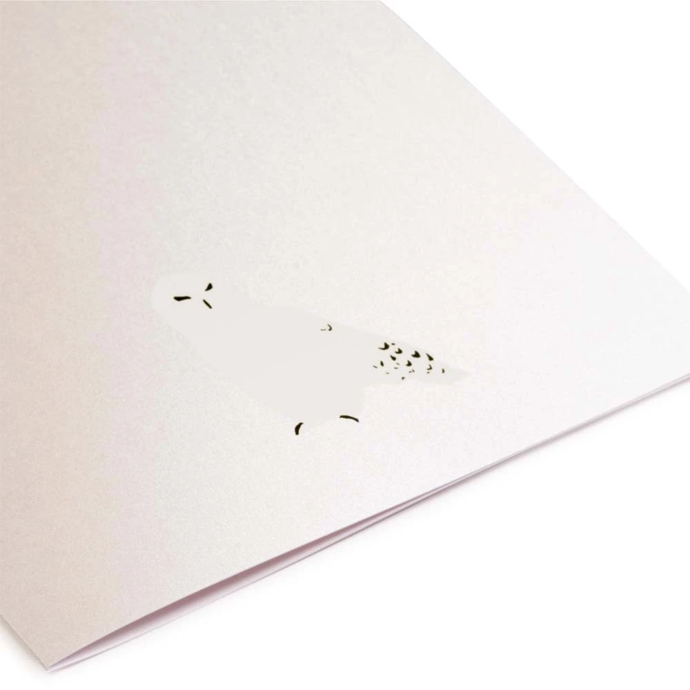 weihnachtskarte_schneeeule_perlmutt_3 Christmas card snow owl pearl