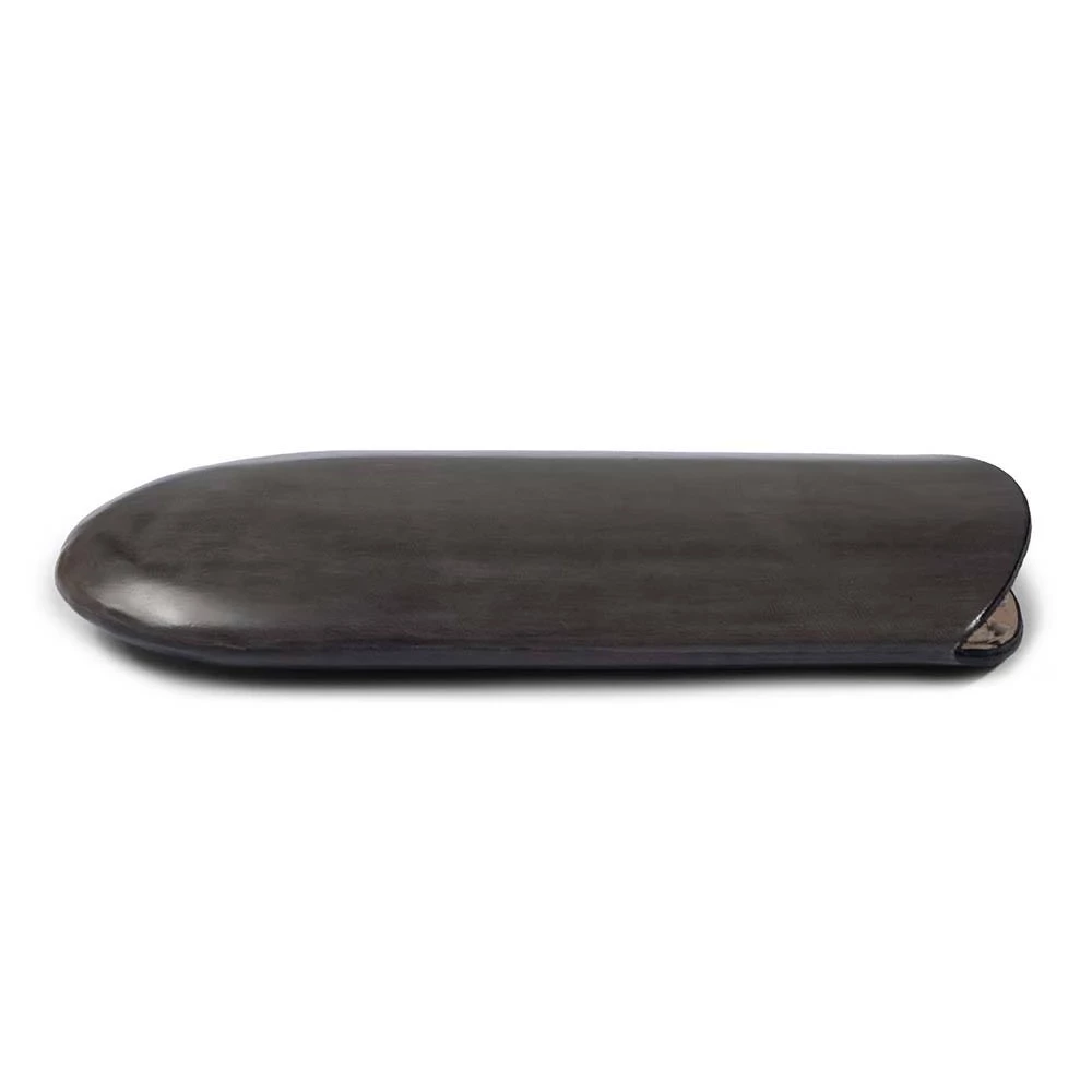 Glasses Case, leather, medium, grey