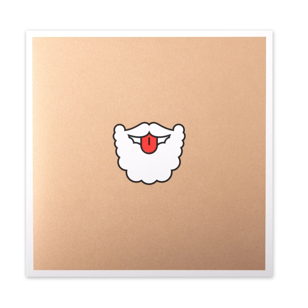 Christmas card cheeky santa