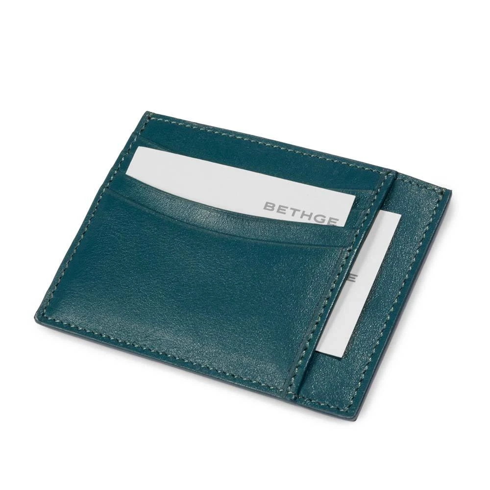 Card holder flat, 8 cc, nappa leather, petrol