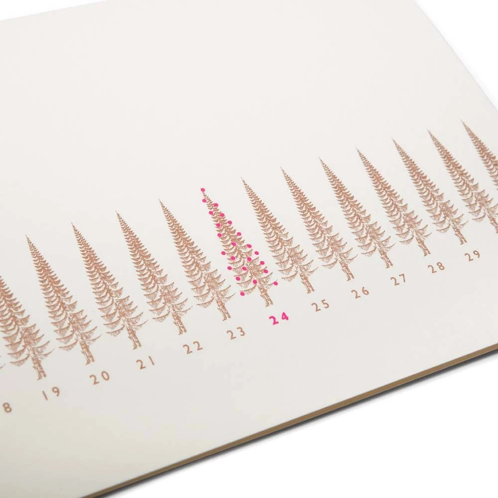 Christmas card tree-lined road