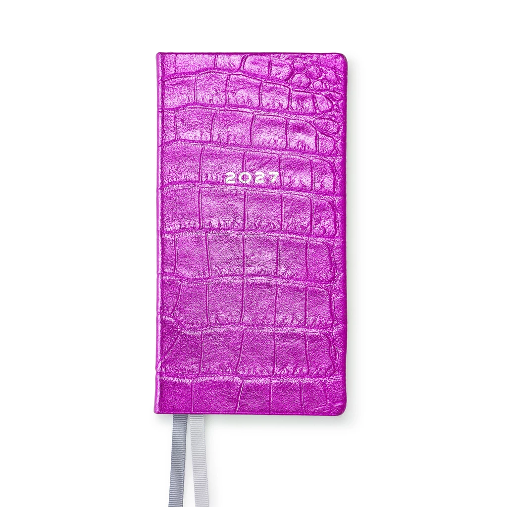 Pocket Datebook 2027 Wild Pink Leather