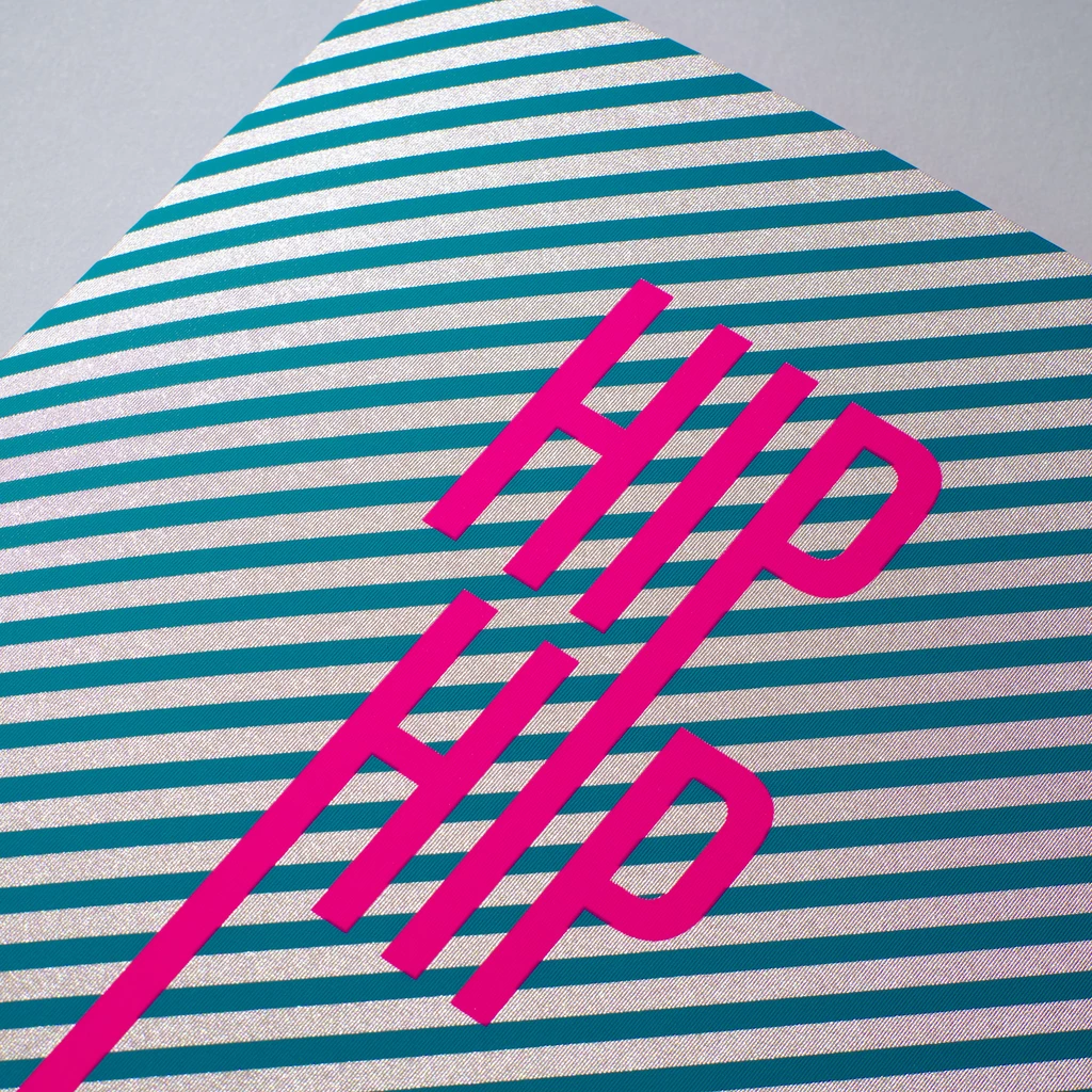 Greeting Card "Hip Hip Hurra" Lines 