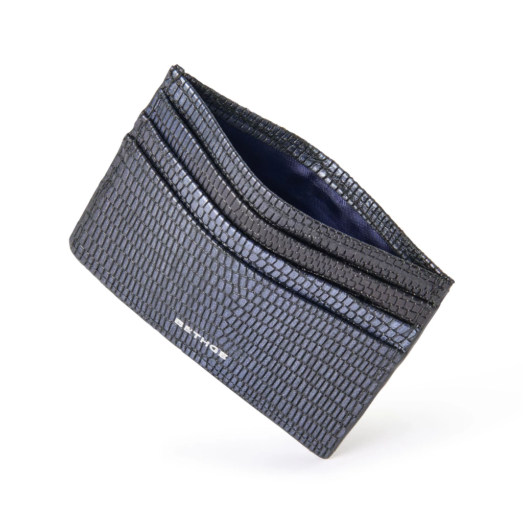Slim Leather Card Holder Wallet – Holds 6 Cards
