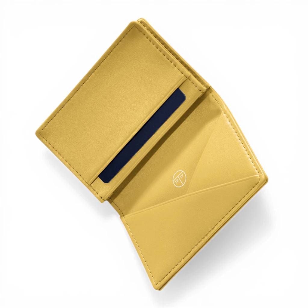 Business Card Caddy Mustard