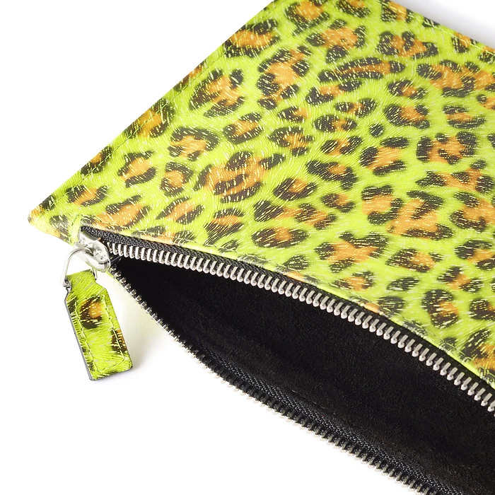 Zip Pouch – Neon Leopard Leather