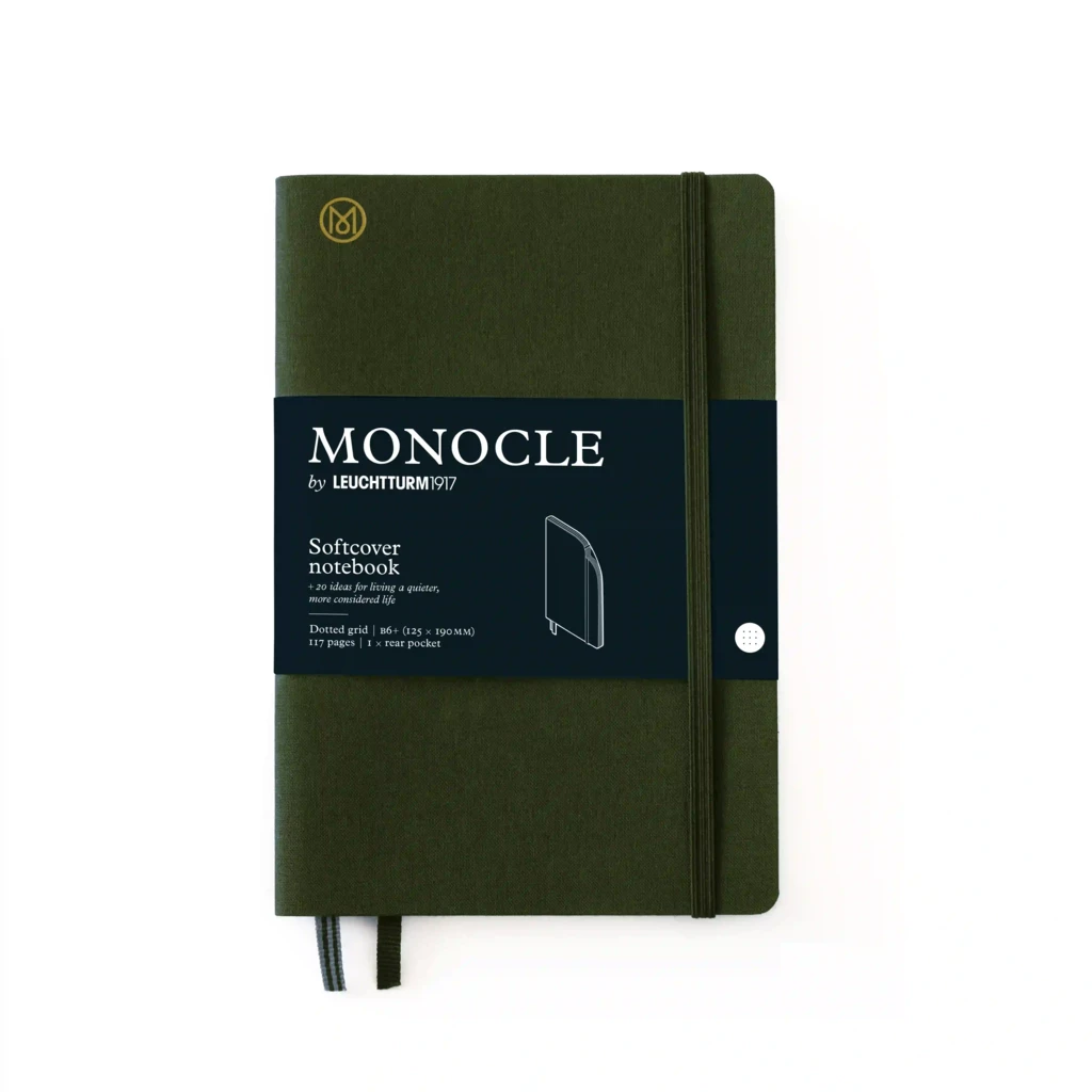 MONOCLE by LT1917 Notebook B6+ Softcover, dotted, olive