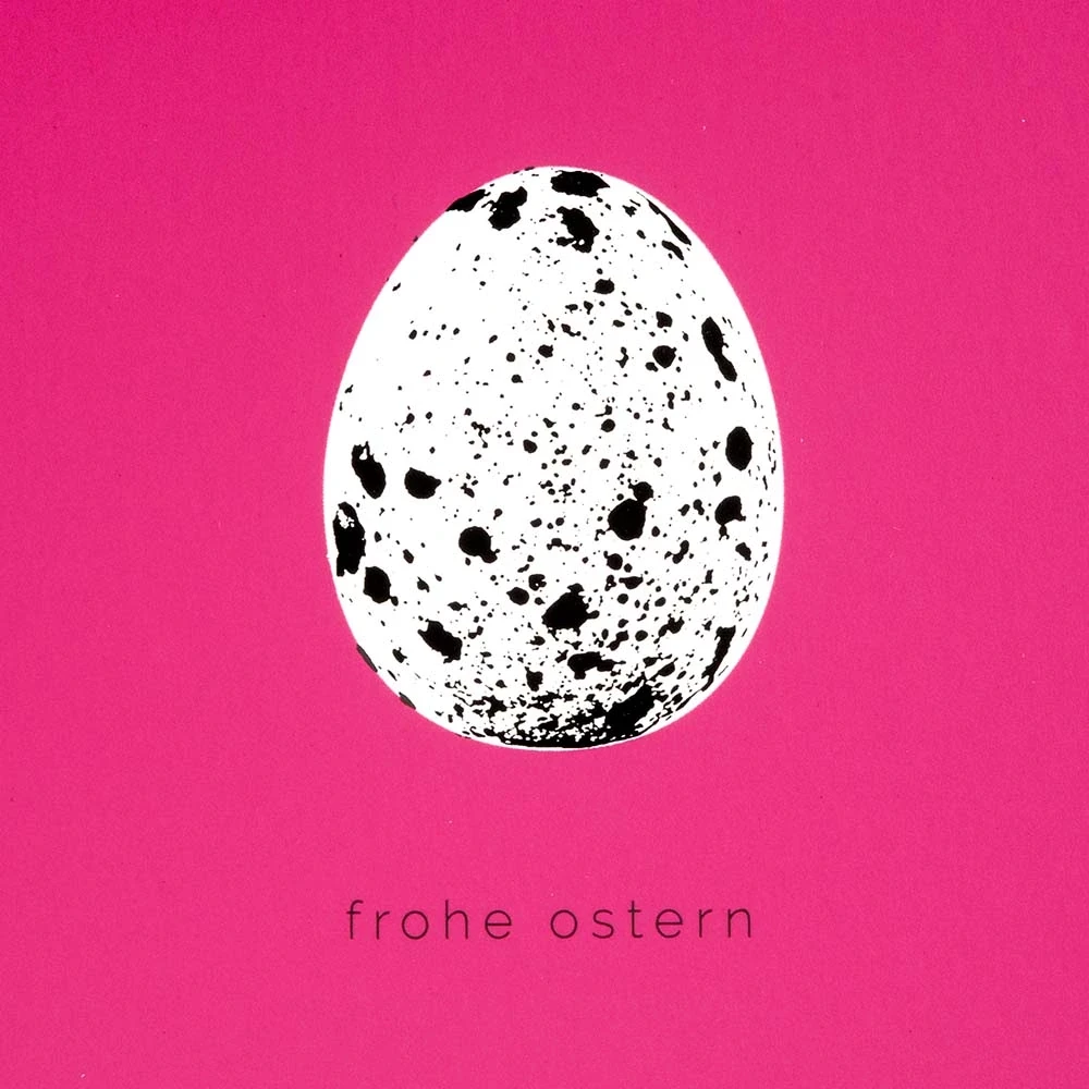Greeting card quail egg pure pink