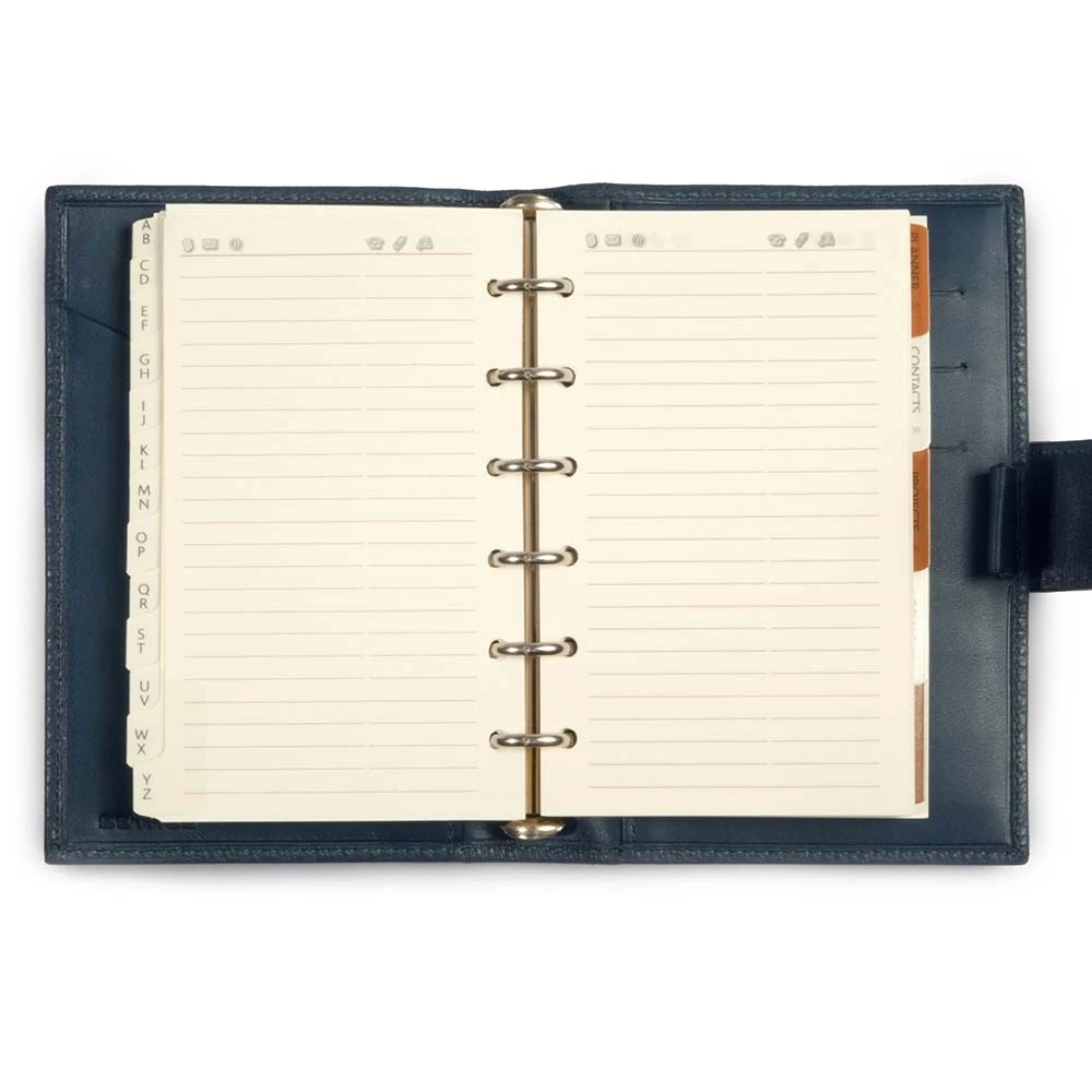 Pocket Organiser Adri, leather, navy blue