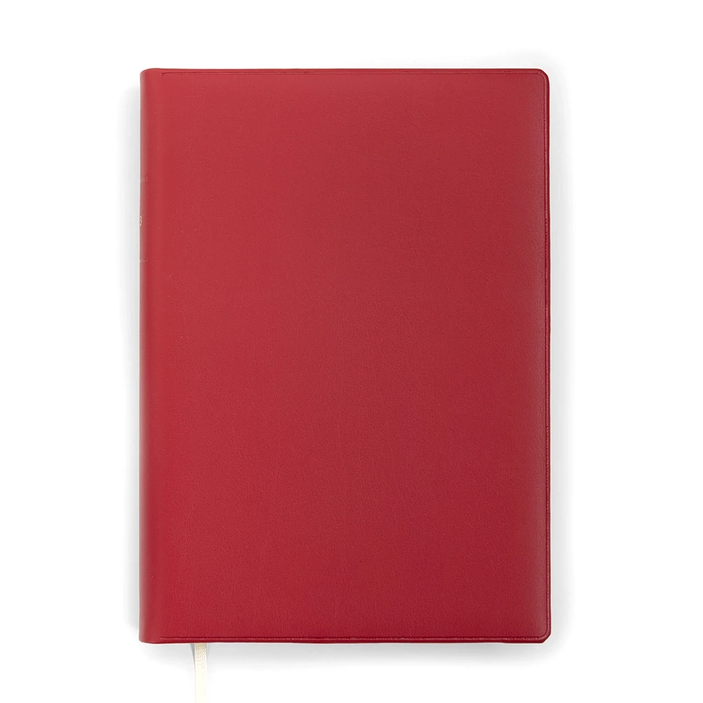 Konsul weekly calendar 2026 faux leather TeBeskin ruby red