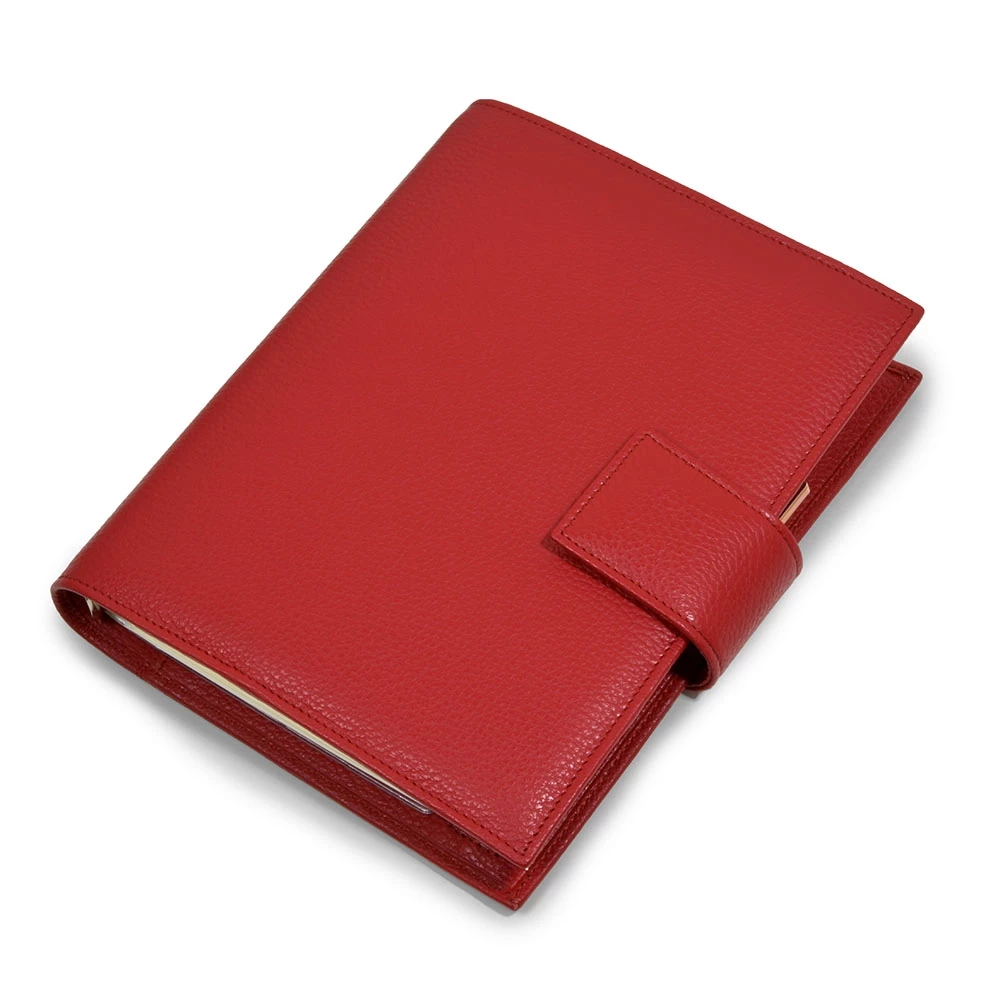 Daily Planner Adri, leather, dark red