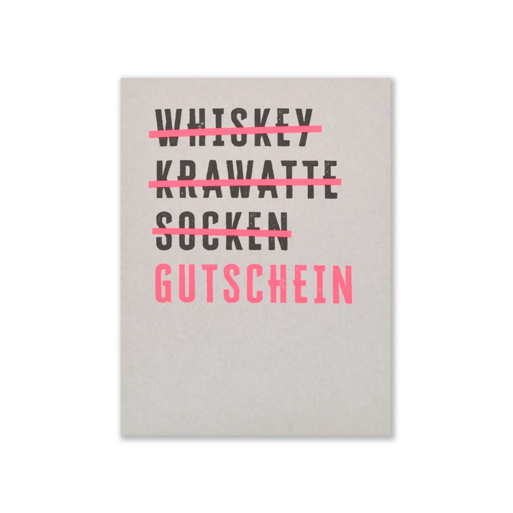 “Whiskey, Tie & Socks” Gift Card (A6)