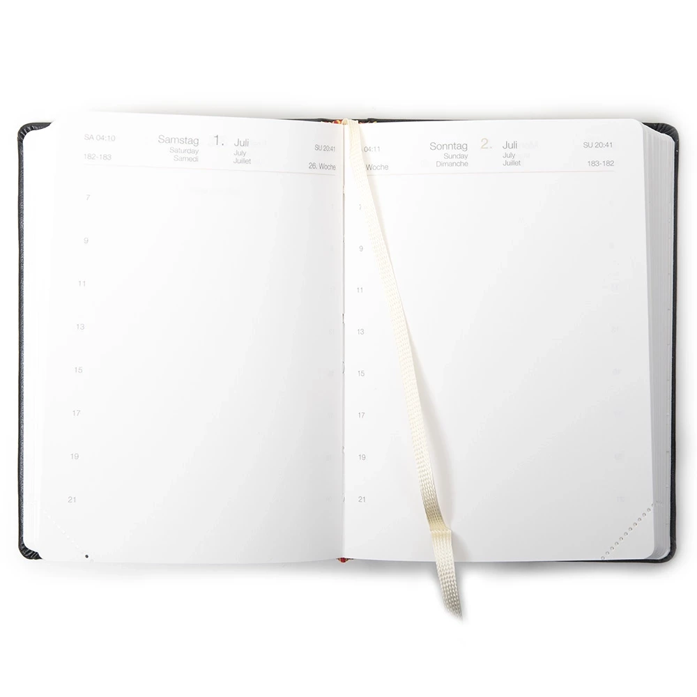 Edition T daily calendar 2026 faux leather TeBeskin bordeaux