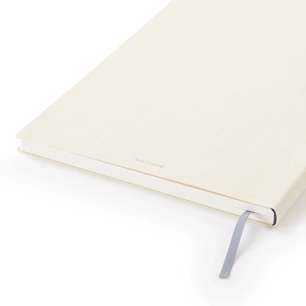 Notebook A4, linen, Champagne, dotted