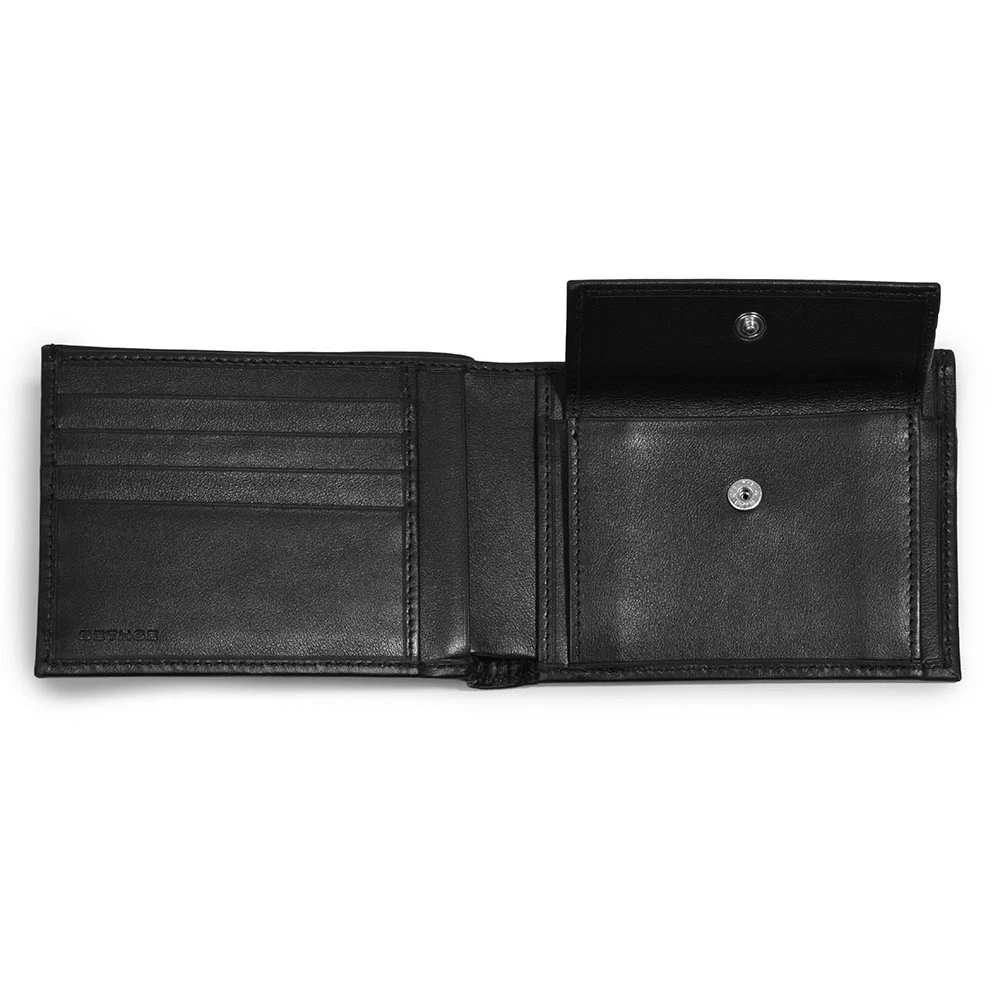 Wallet with Coin Pocket, nappa leather, wide, black
