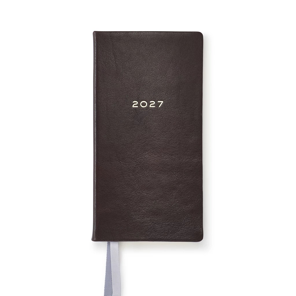 Pocket Datebook 2027 Verona Brown Cowhide