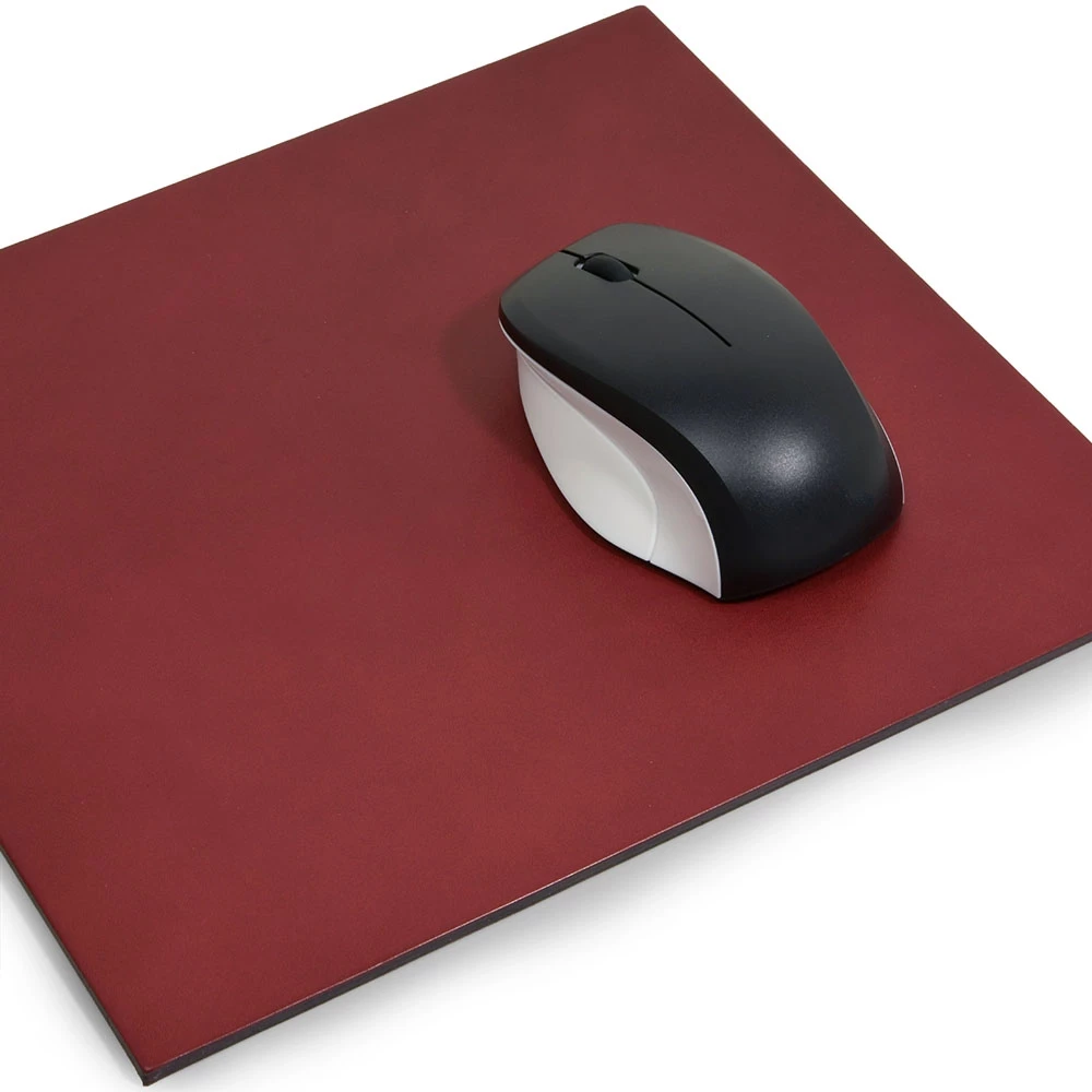 Mouse pad, leather, 28.0 x 25.0 cm, red