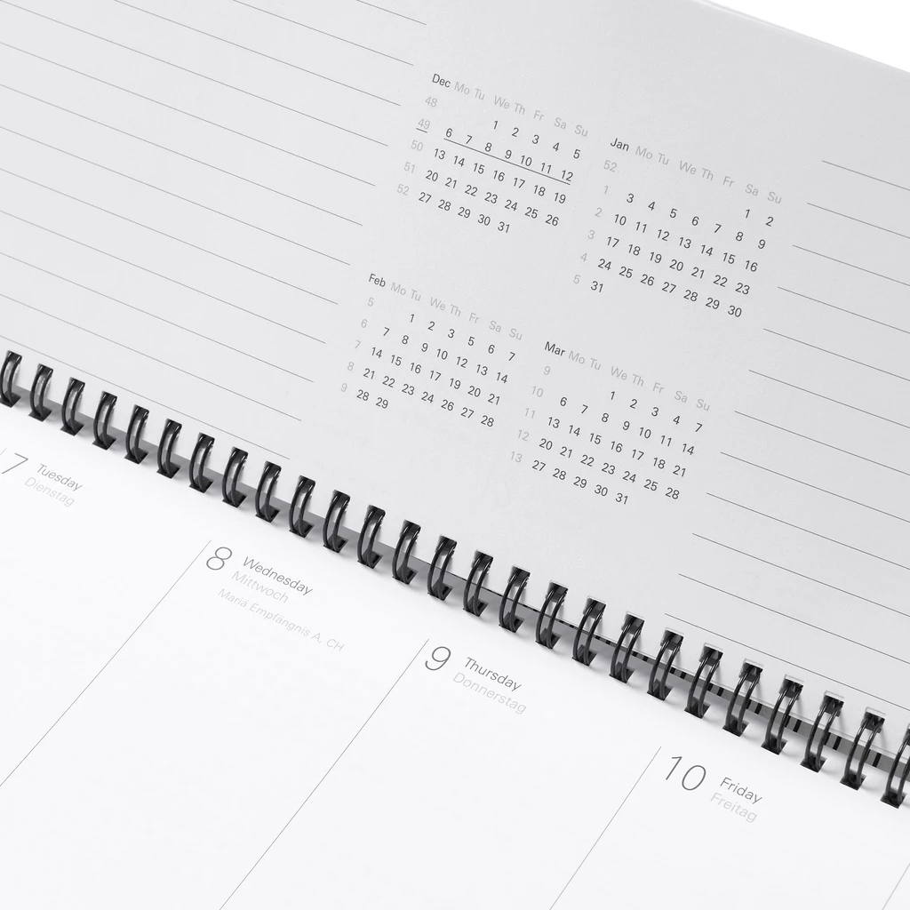 Disponent 2027 Tischkalender Woche Notizen
