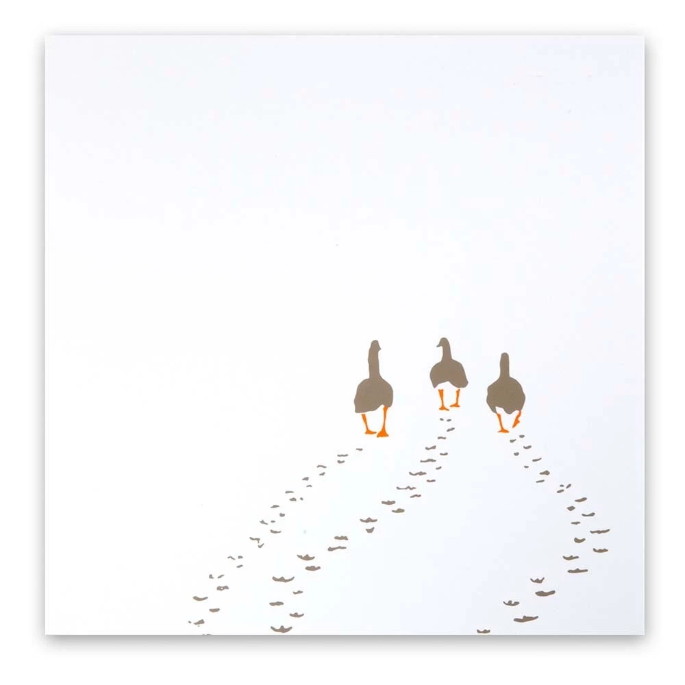 Greeting card geese