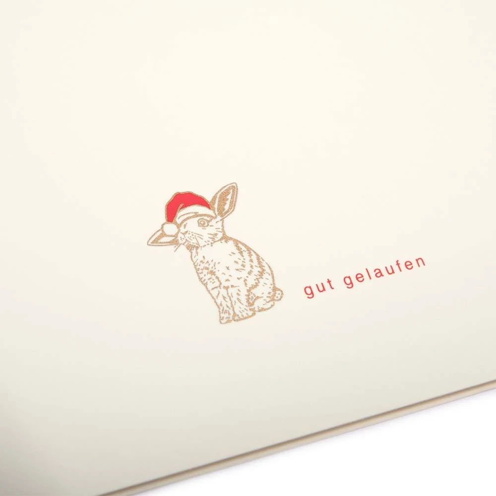 Christmas card santa rabbit gut gelaufen