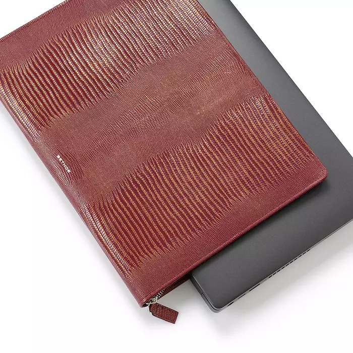 Leather Laptop Sleeve – Garnet Red