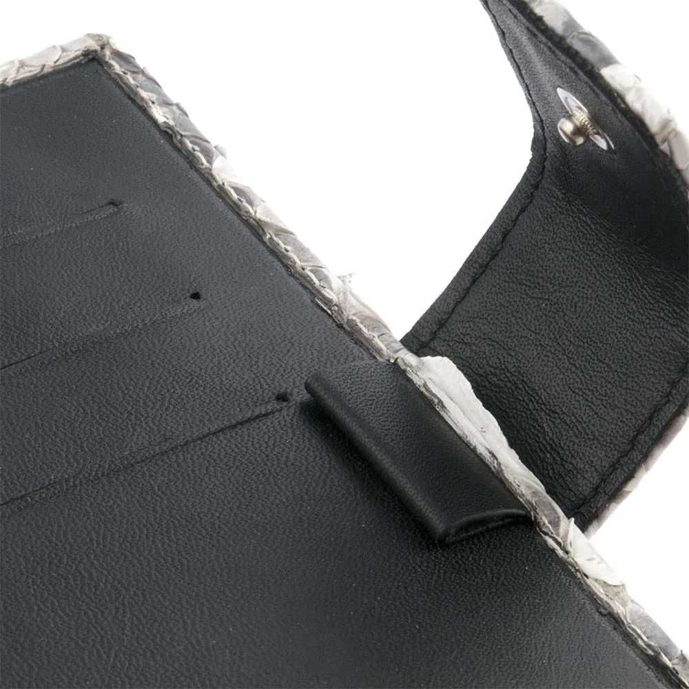 Pocket Organiser, python leather, black/white