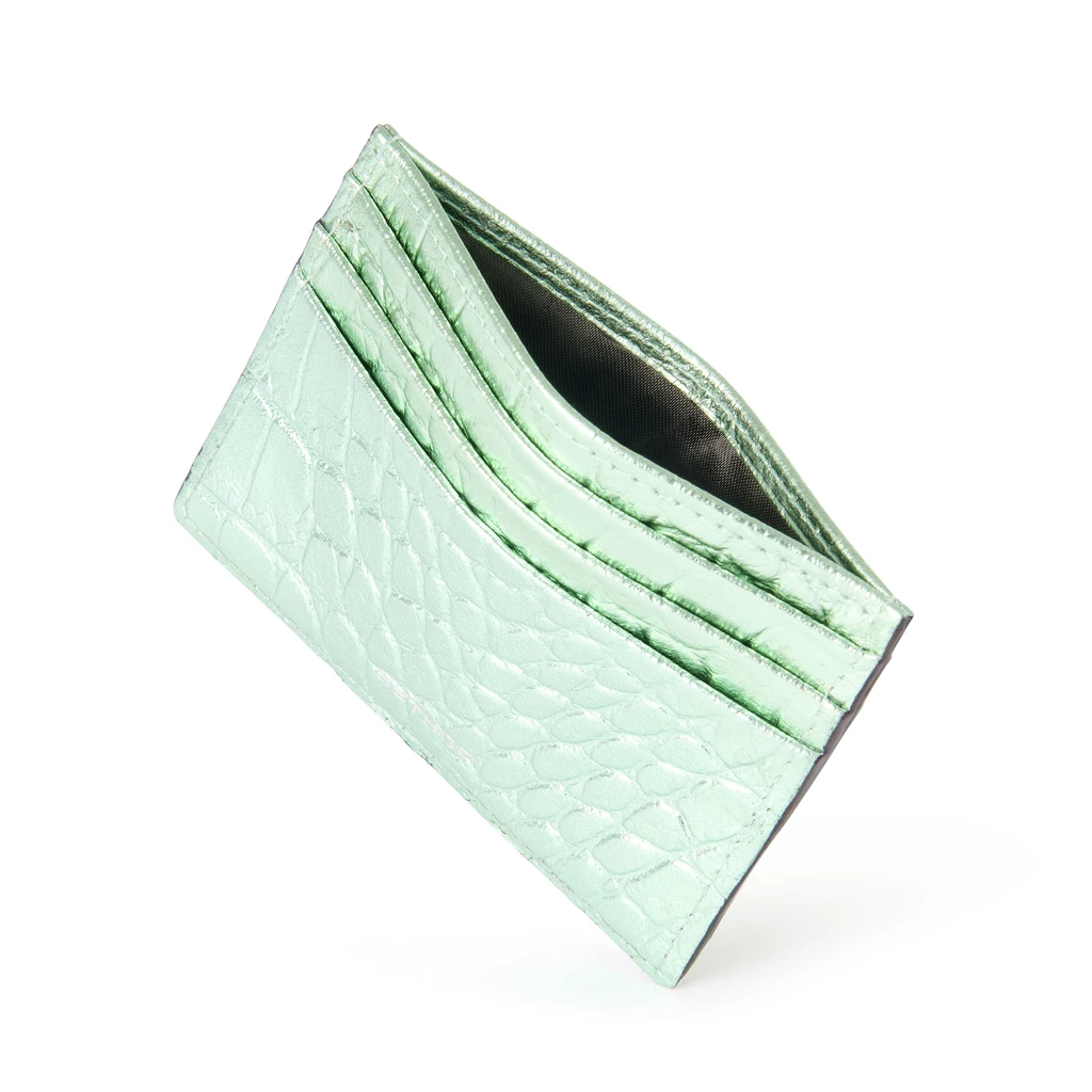 Slim Leather Card Holder Wallet – Holds 6 Cards