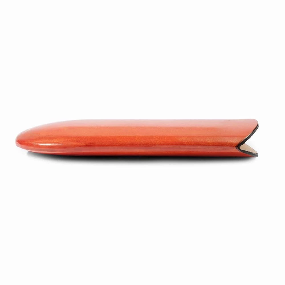 Glasses Case, leather, medium, orange