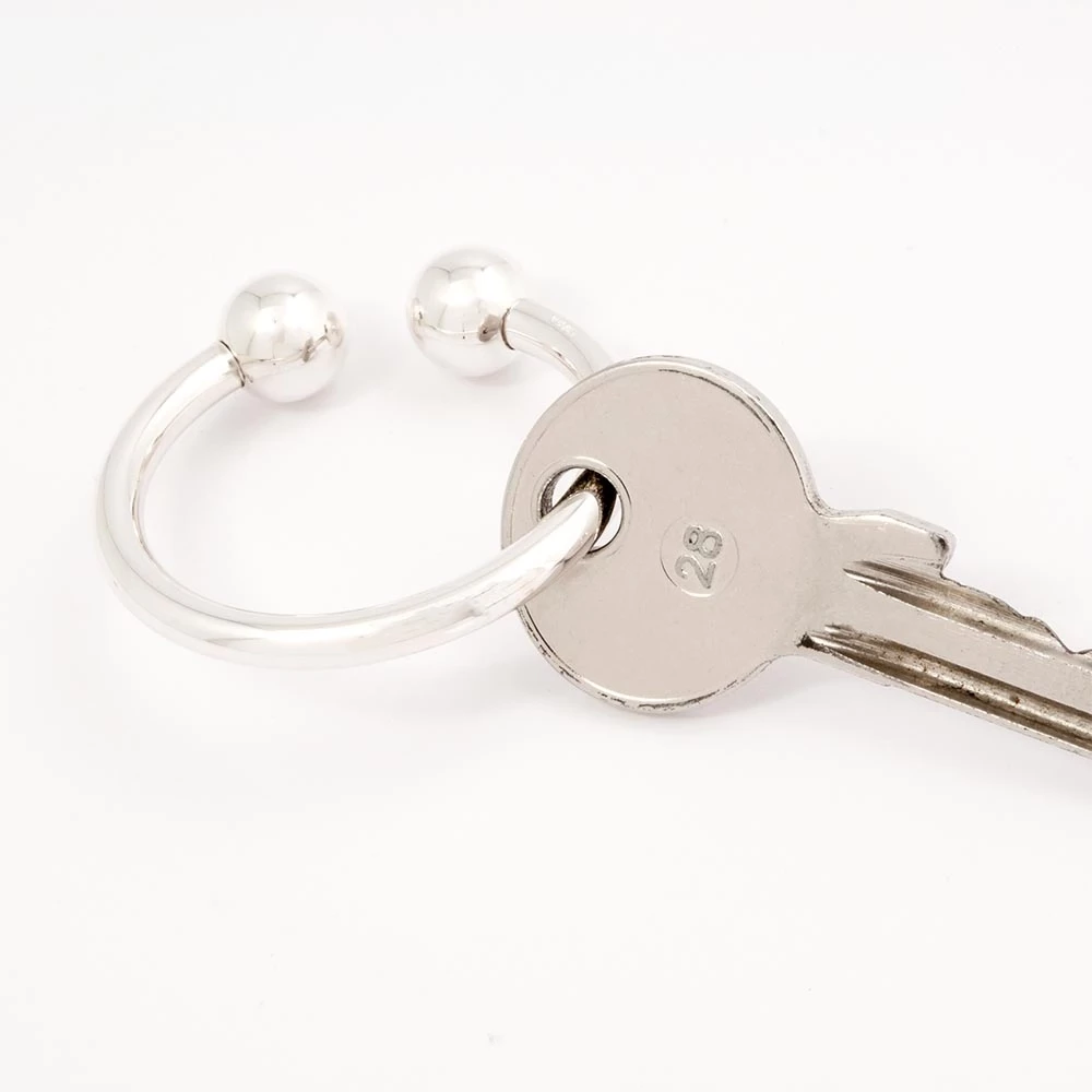 Key ring Balls, 925 sterling silver, diameter 4.0 cm