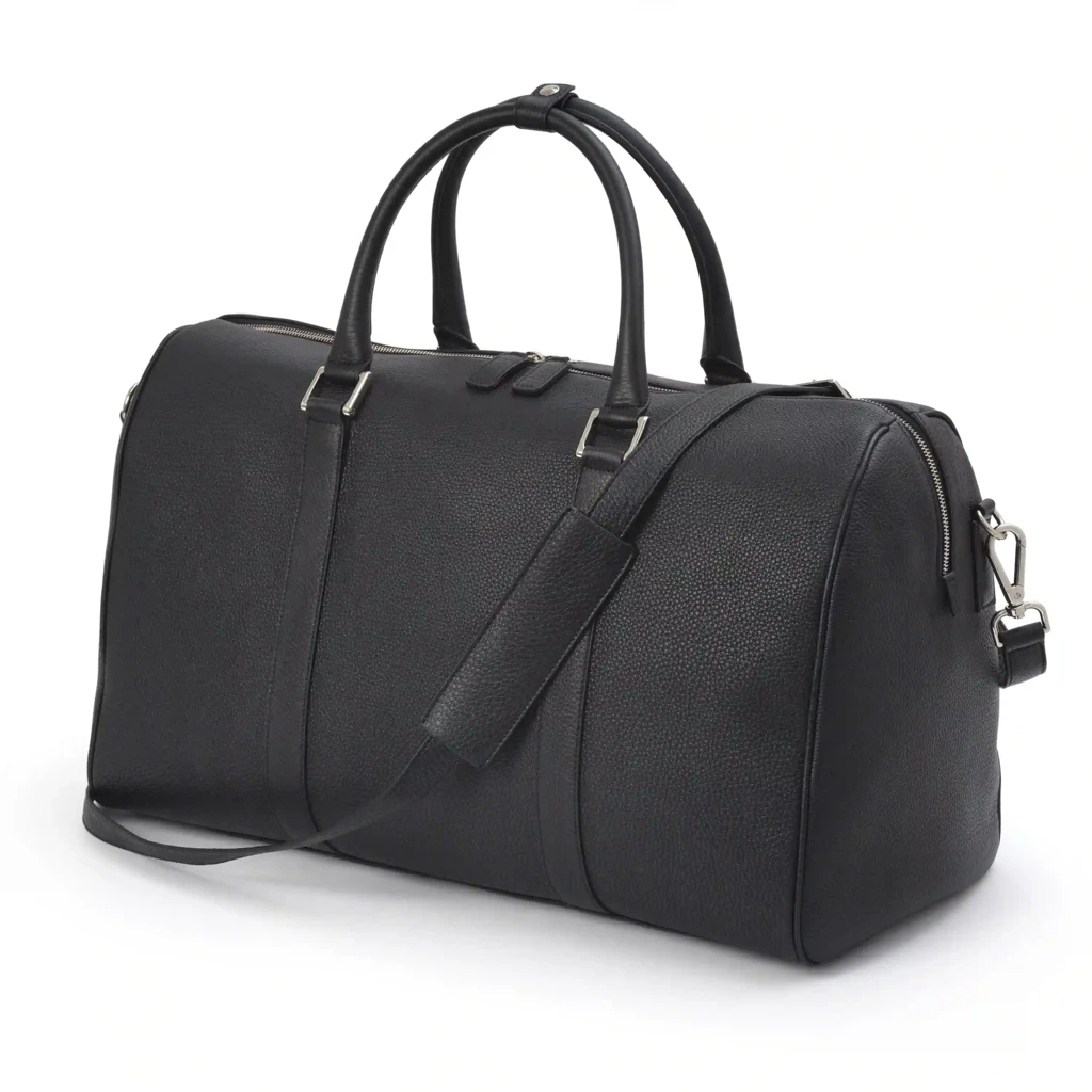 Travel bag Adri, leather, black