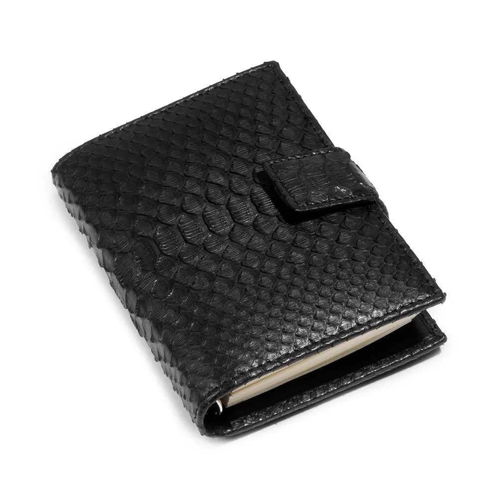 Pocket Organiser, python leather, black