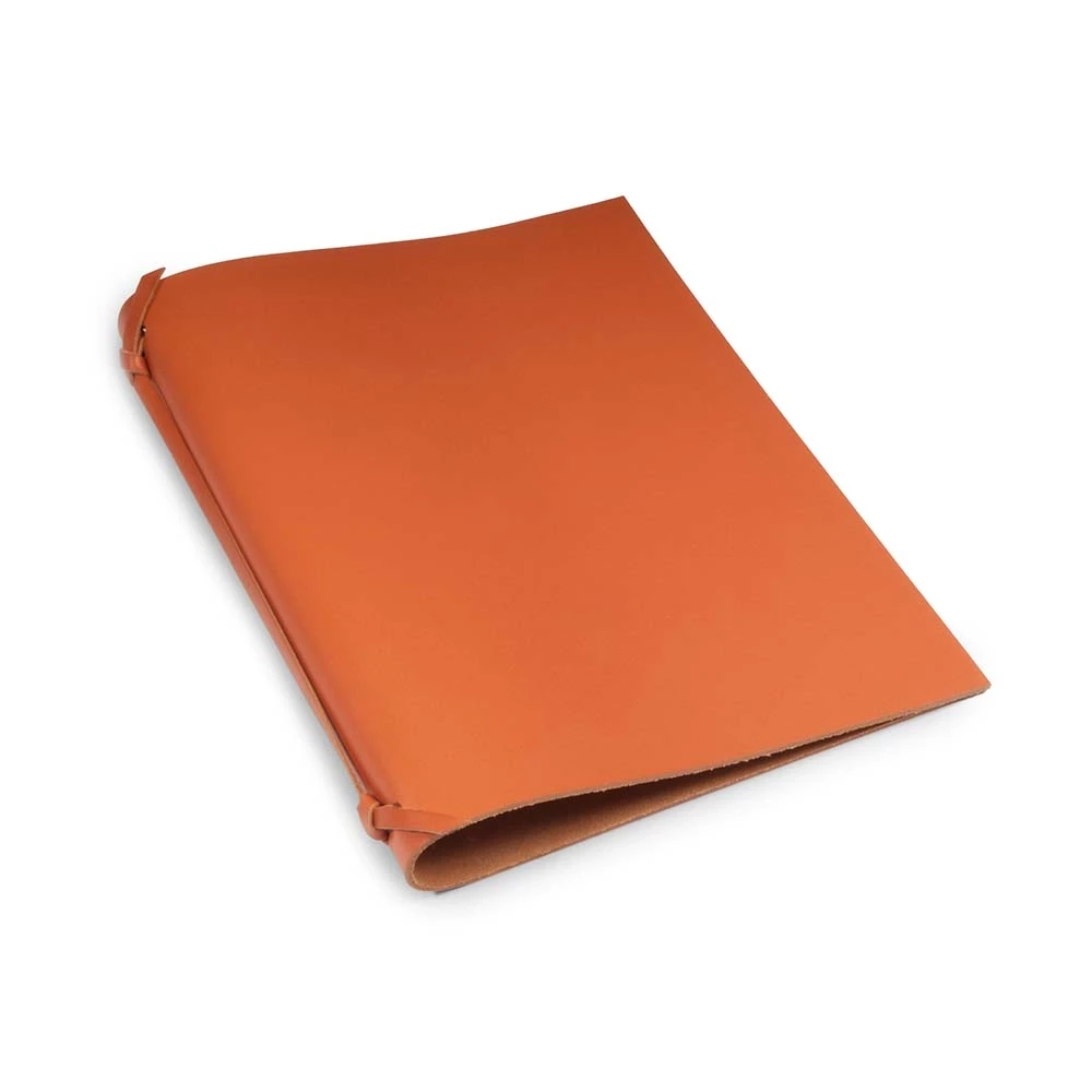 Ring Binder, A5, 4-ring mechanism, leather, orange