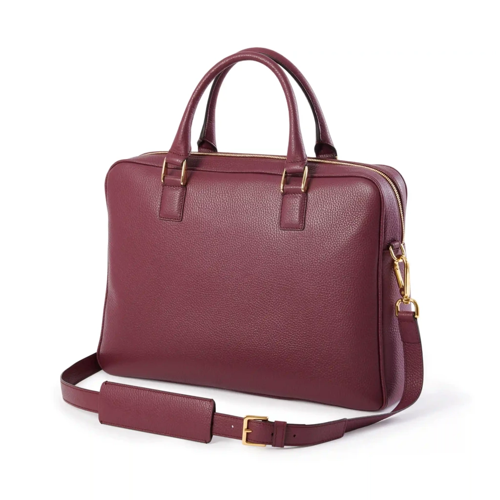 Briefcase Adri, leather, black