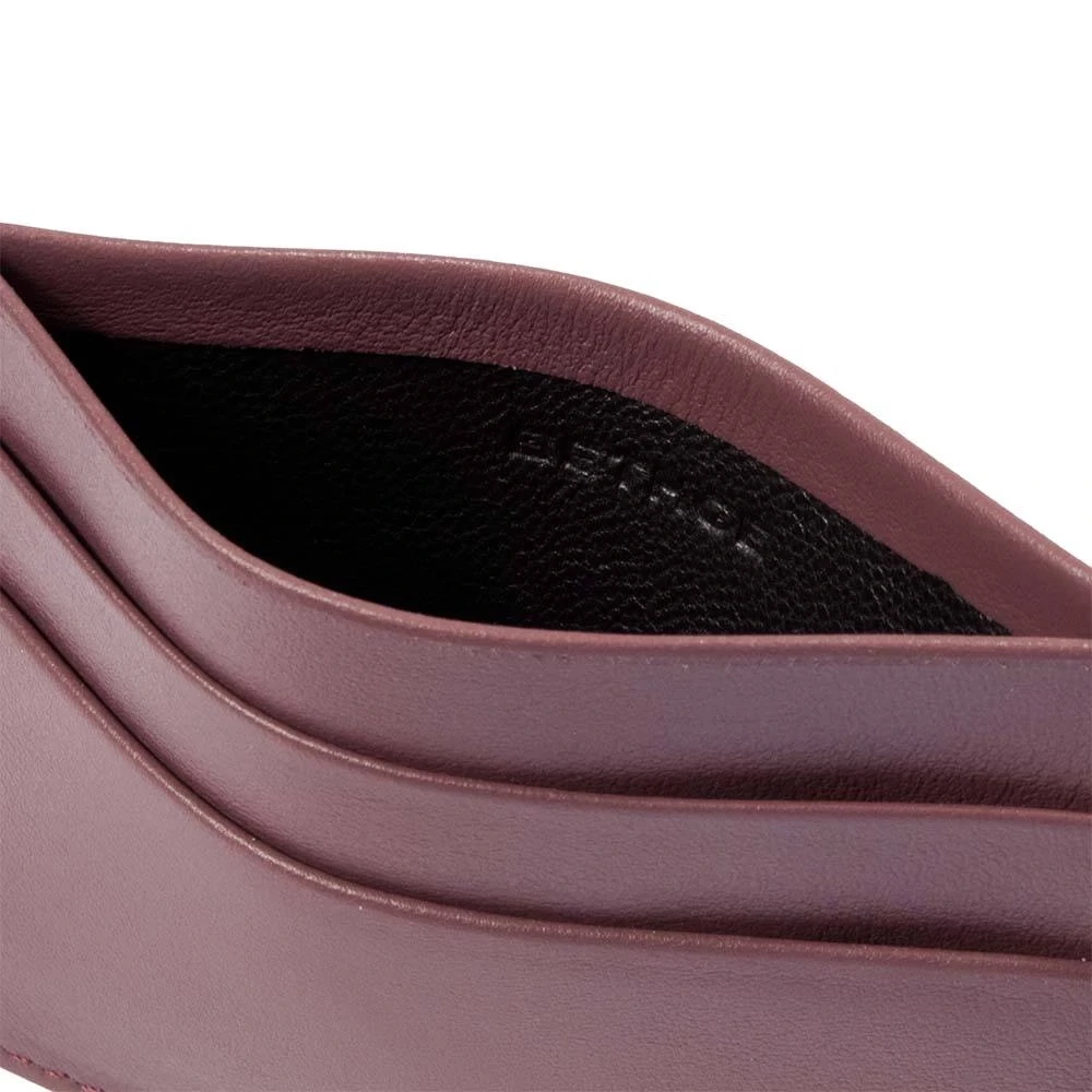 Card holder flat, 4 cc, nappa leather, brownrose