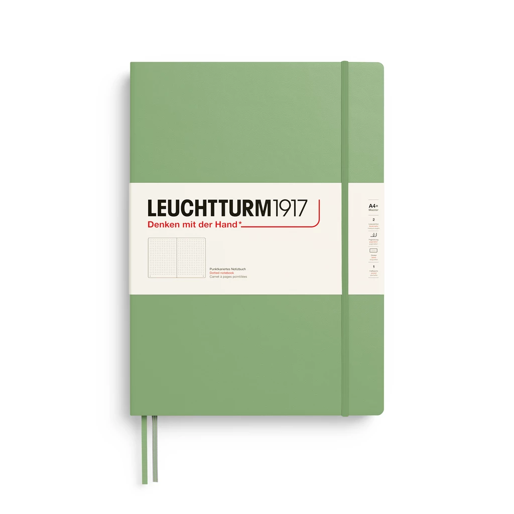 LT1917 Notizbuch Master Classic A4+, HC, dotted, Salbei
