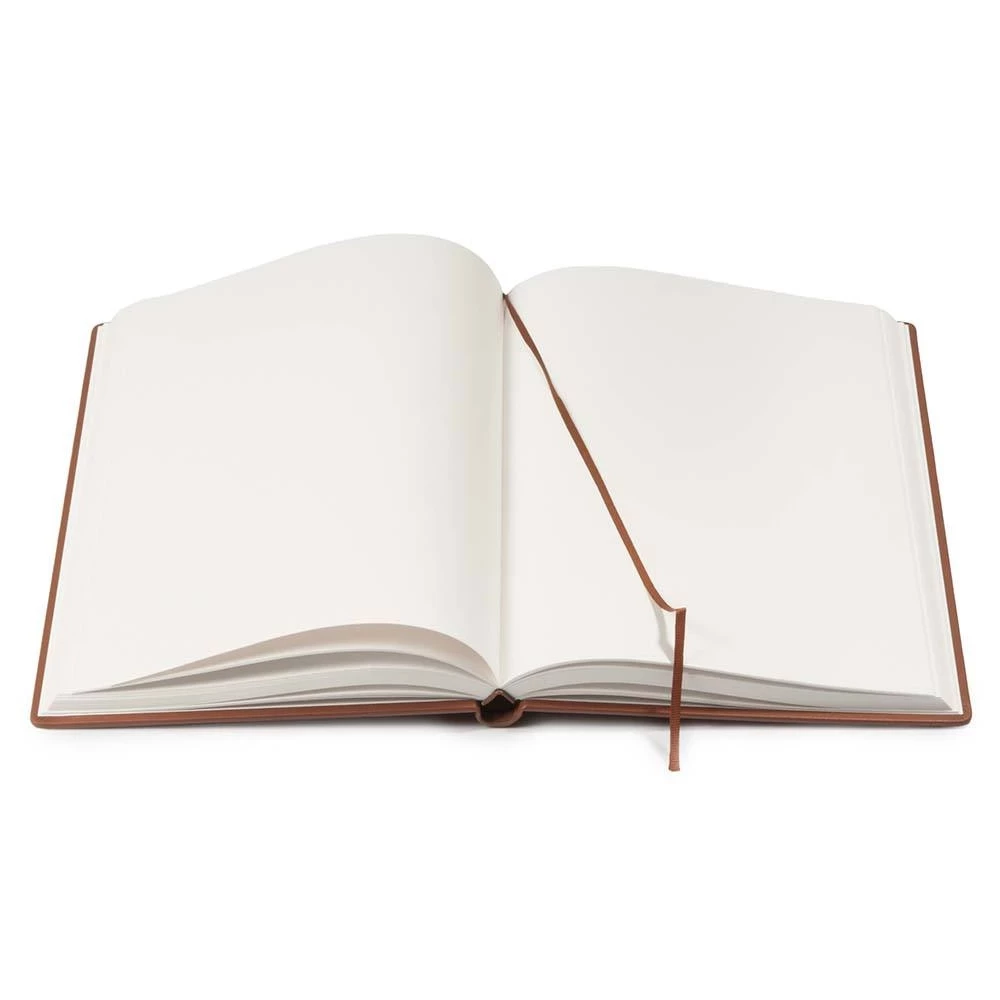 Guest Book, 144 pages, leather, A4, brandy