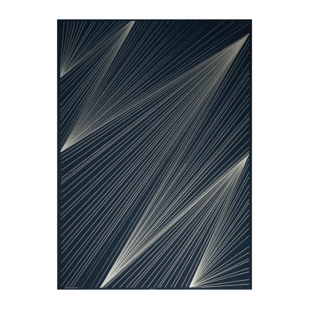 Wrapping paper lines dark blue 50 x 70 cm, 3 sheets