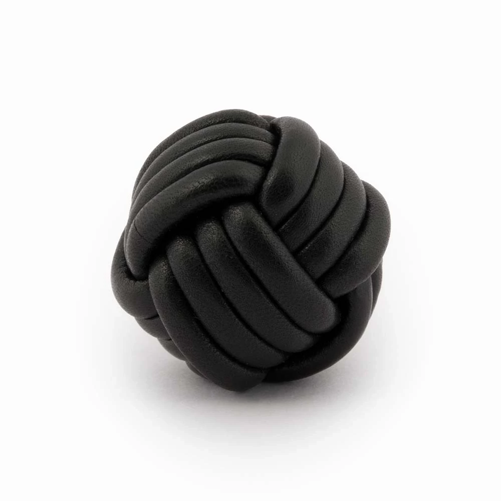 Key Ring Knot, nappa leather,  black