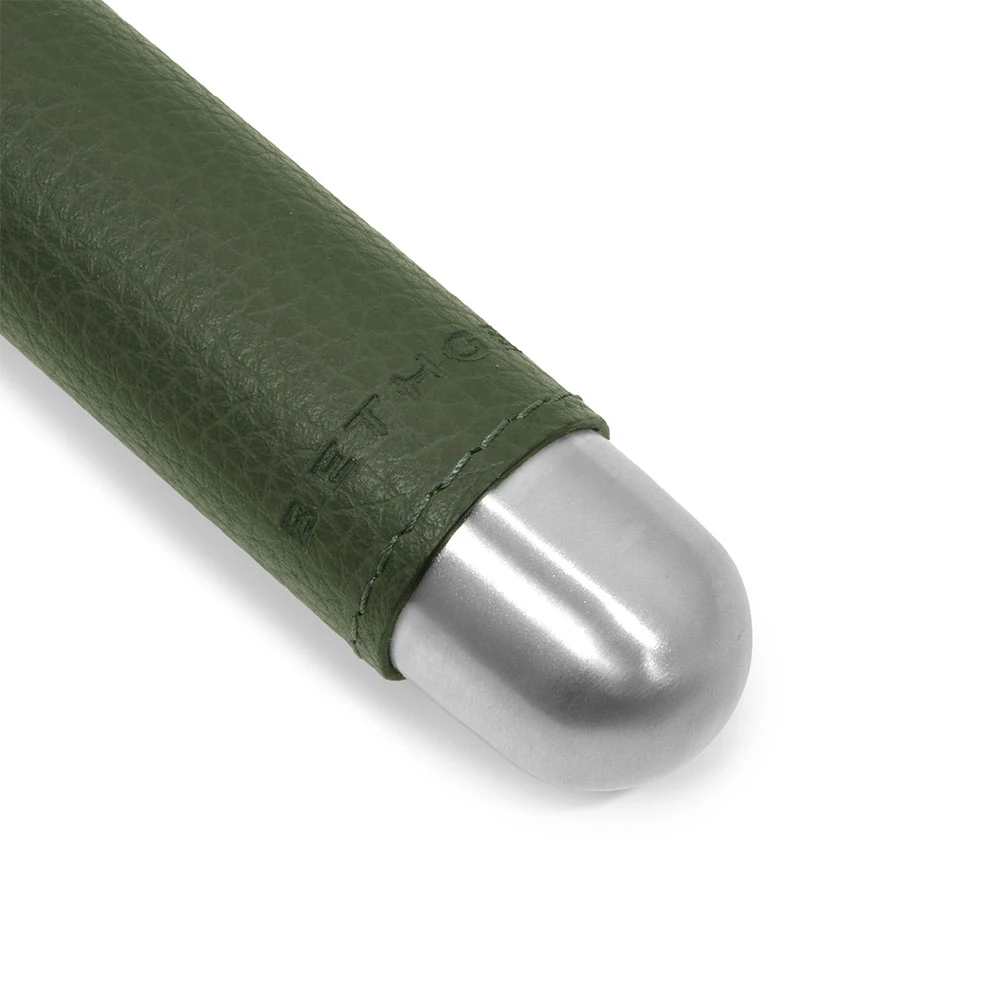 Pocket Cigar Case, deerskin-embossed leather, dark green