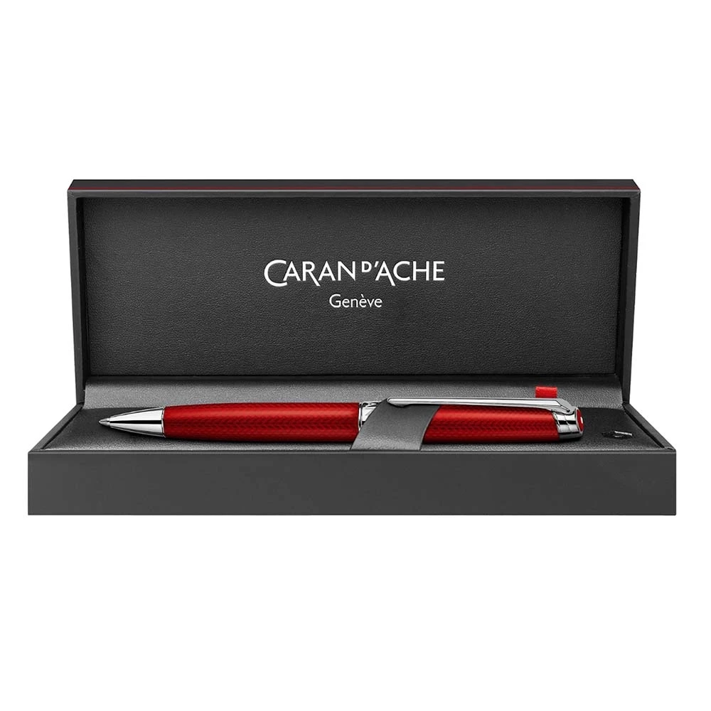 caran_dache_kugelschreiber_leman_rouge_carmin_versrhod_2 Caran d'Ache Léman Rouge C Ballpoint, red silv./rhod.