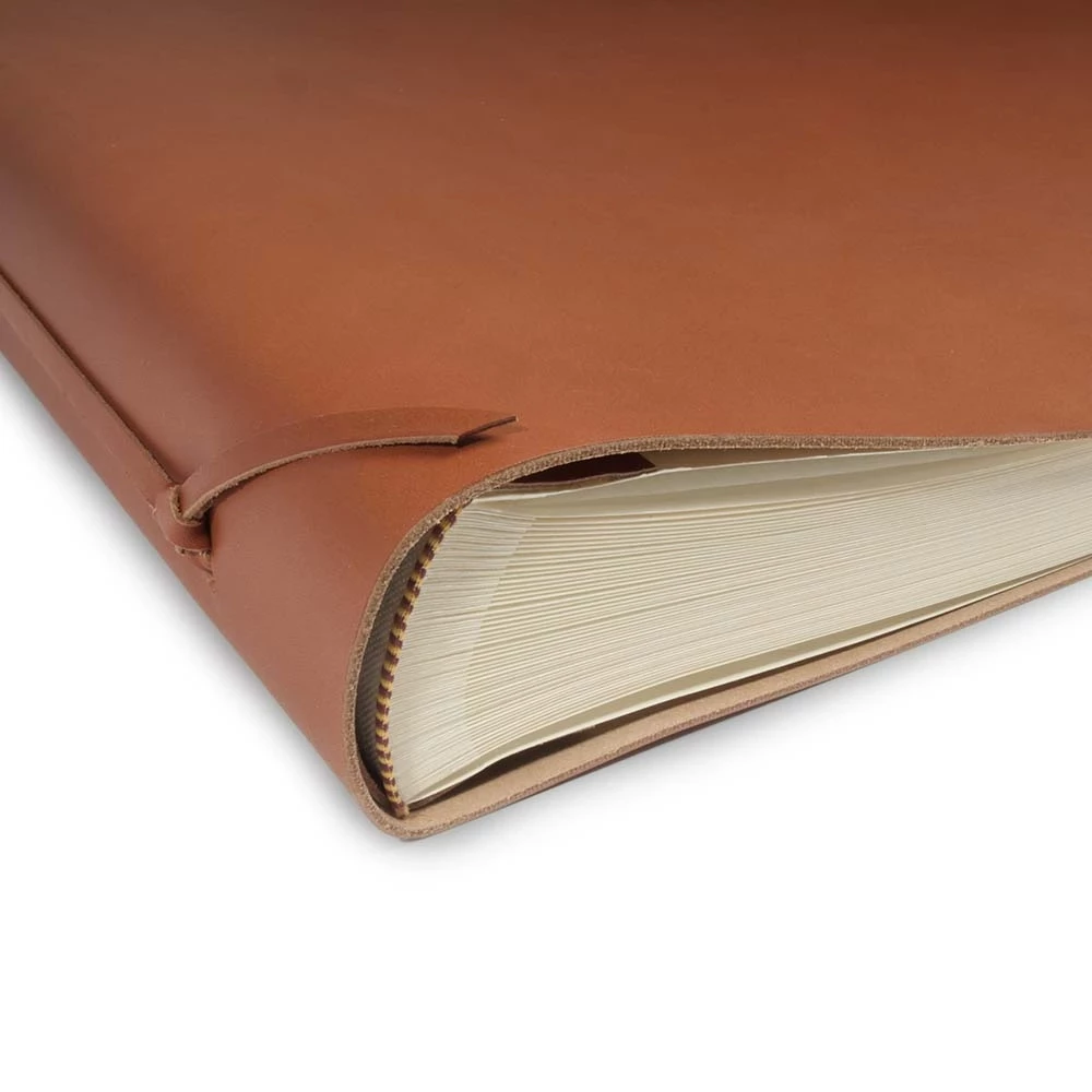 Photo Album, 50 pages, leather cover, 45x45 cm, tan