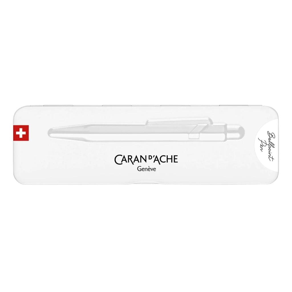 Caran d'Ache 849 Pop Line Ballpoint Pen, gift box, white