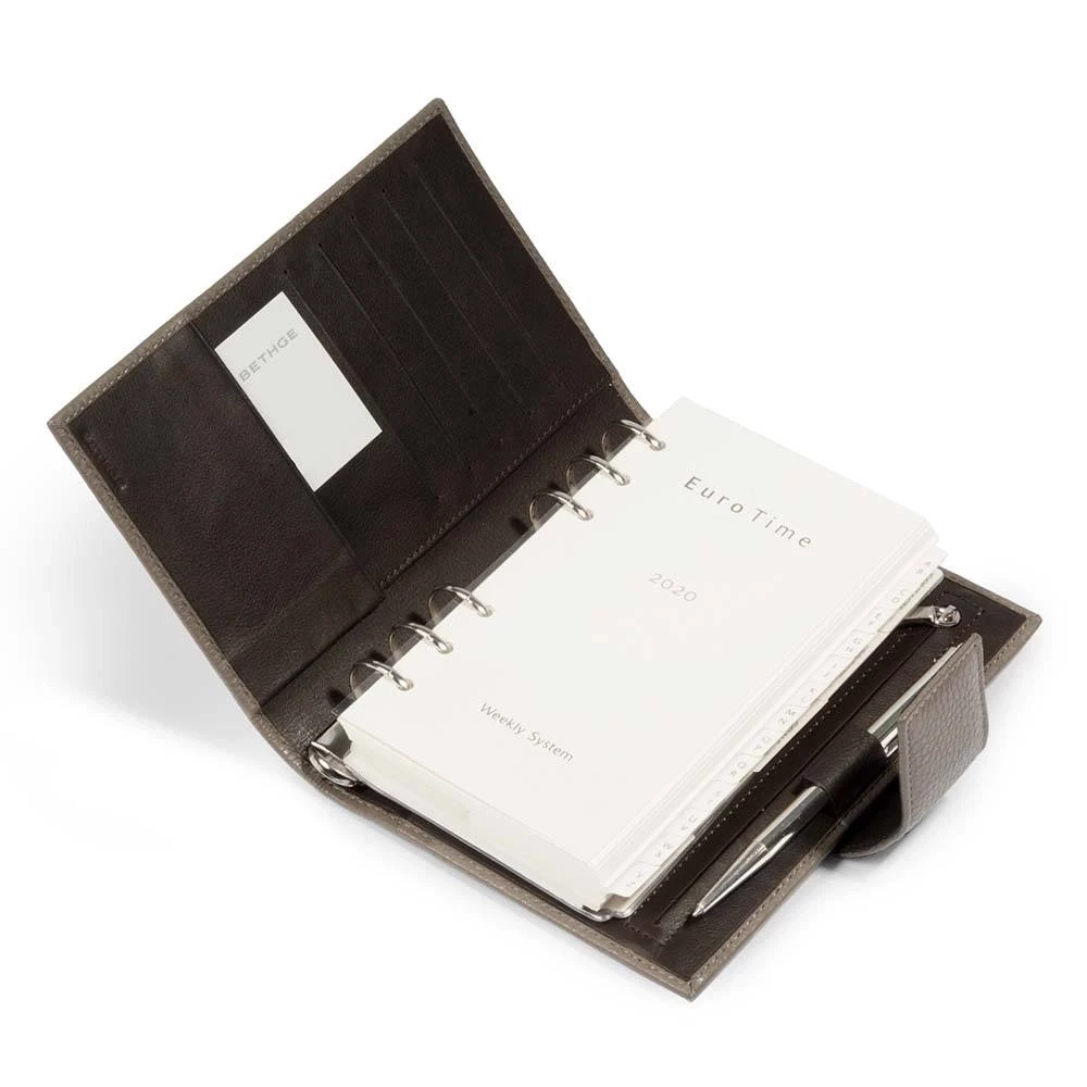 Daily Planner Adri, leather, taupe