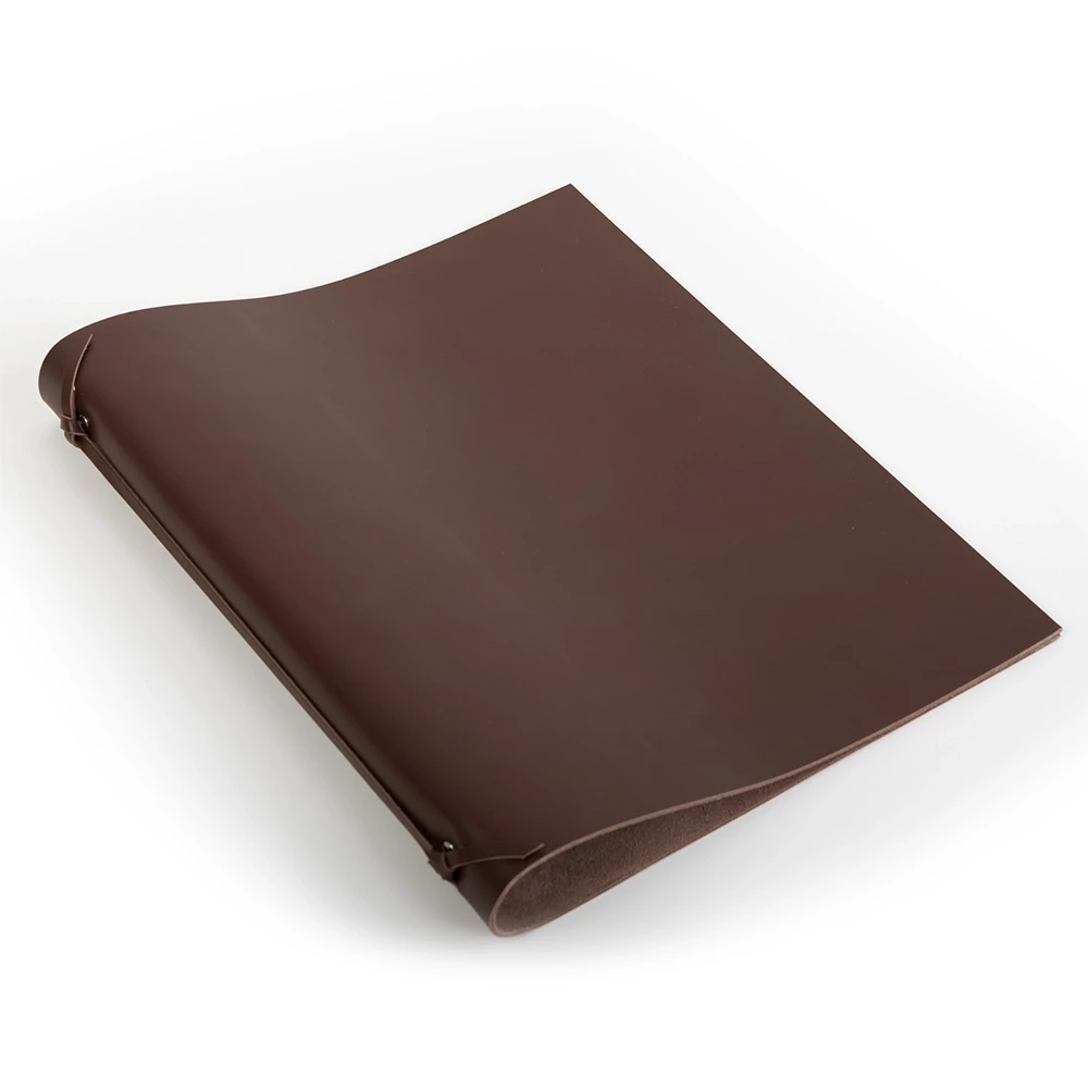 Ring Binder, A4, 4-ring mechanism, leather, dark brown