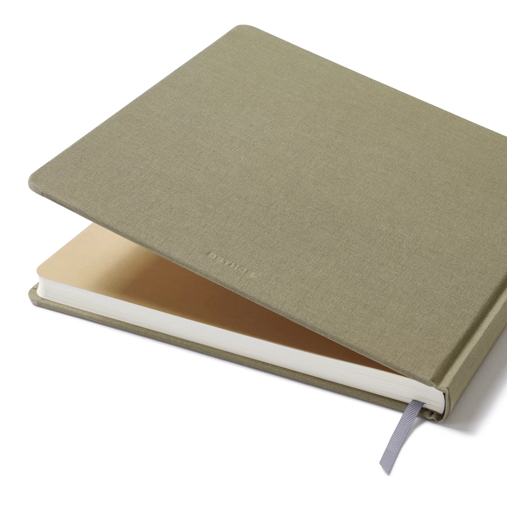 Guest Book 180 pages kaki linen 
