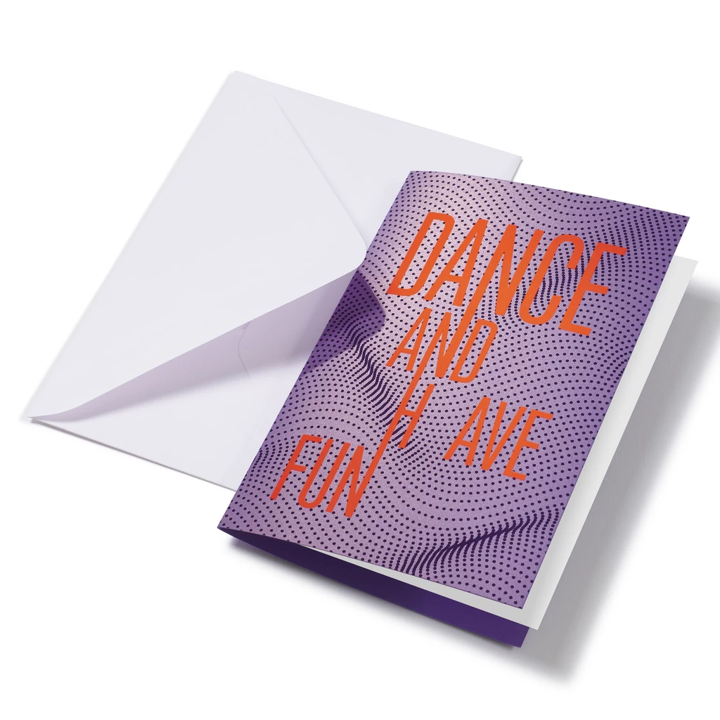 Grußkarte "Dance and have fun" Dots